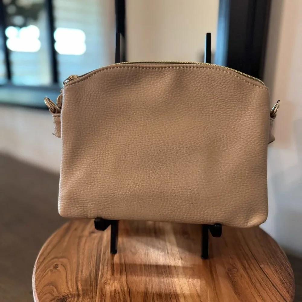 Charming Charlie Tan Crossbody Shoulder Bag  -  Versatile Everyday Purse - Picture 3 of 9